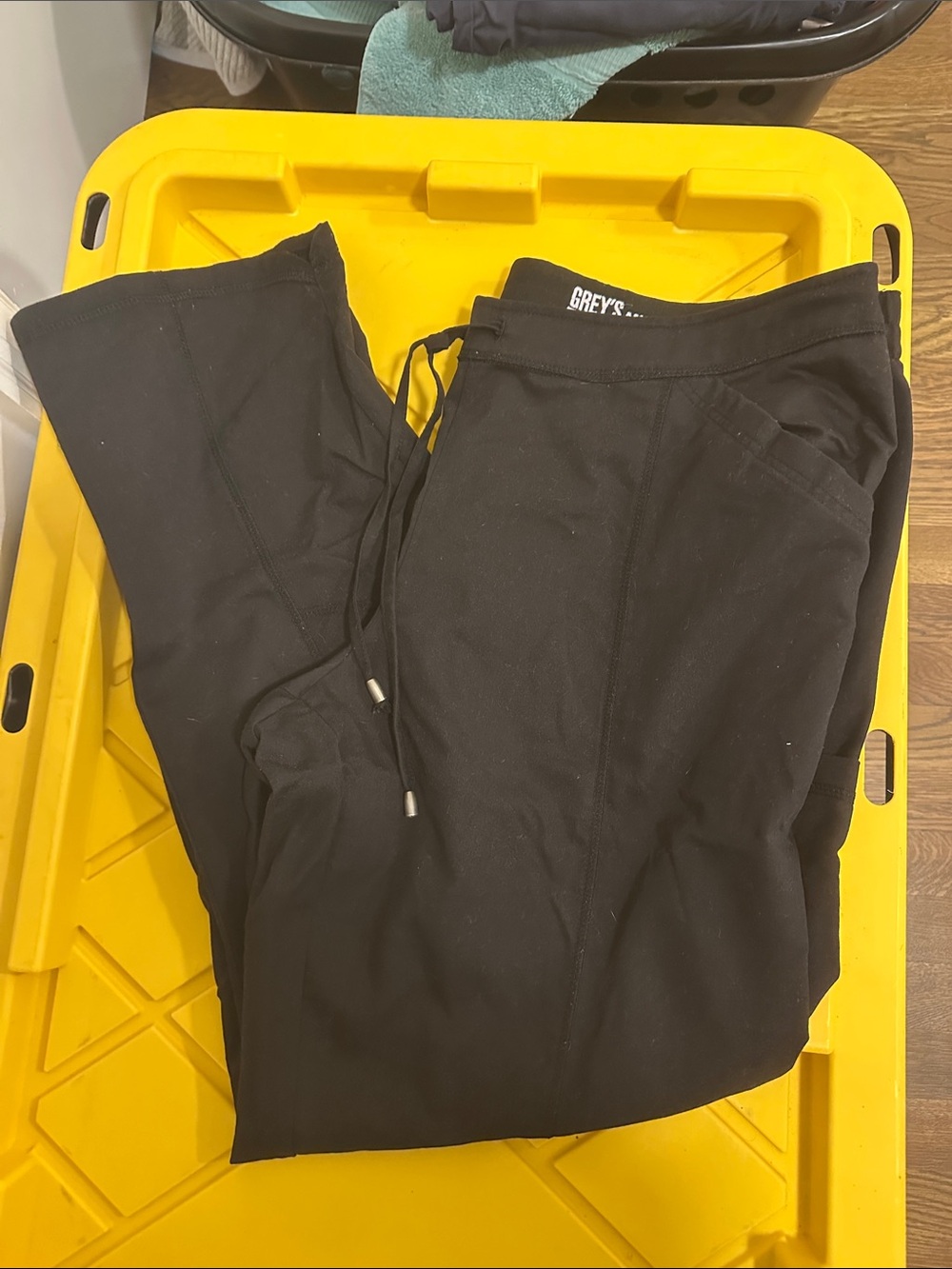 Grey's Anatomy Women’s Black Drawstring Scrub Pants